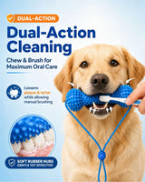Dual-Action Canine Dental Prop, Bite And Brush Dental Toy For Dogs, Teeth Cleaning Fresh Dog Tartar And Plaque Remover, Woof Tooth Hard Off, Brushing Toothbrush Tools Care Chew Toys 1PC – image 5