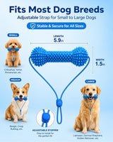 Dual-Action Canine Dental Prop, Bite And Brush Dental Toy For Dogs, Teeth Cleaning Fresh Dog Tartar And Plaque Remover, Woof Tooth Hard Off, Brushing Toothbrush Tools Care Chew Toys 1PC – image 4
